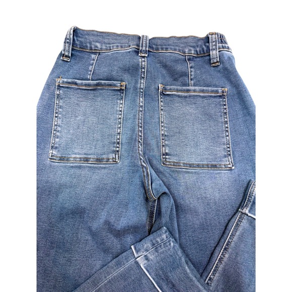 Vervet Los Angeles Womens Wide Leg Cuff Jeans Medium Wash Size 26 - Picture 3 of 10